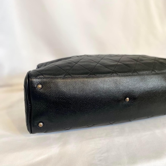 Authenticated CC Black Leather Bowling Bag - Picture 12 of 16